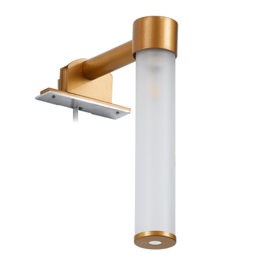 GLOBOSTAR® ELSA 60407 Μοντέρνο Φωτιστικό Τοίχου - Απλίκα Καθρέπτη Μπάνιου με Ντουί 1 x G9 AC 220-240V IP44 - Χάλκινο & Λευκό - Μ3.5 x Π13.5 x Υ20cm