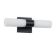 GLOBOSTAR® ANAIS 60408 Μοντέρνο Φωτιστικό Τοίχου - Απλίκα Καθρέπτη Μπάνιου με Ντουί 2 x G9 AC 220-240V IP44 - Μαύρο Ματ & Λευκό - Μ34 x Π12 x Υ11cm