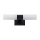 GLOBOSTAR® ANAIS 60408 Μοντέρνο Φωτιστικό Τοίχου - Απλίκα Καθρέπτη Μπάνιου με Ντουί 2 x G9 AC 220-240V IP44 - Μαύρο Ματ & Λευκό - Μ34 x Π12 x Υ11cm
