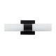 GLOBOSTAR® ANAIS 60408 Μοντέρνο Φωτιστικό Τοίχου - Απλίκα Καθρέπτη Μπάνιου με Ντουί 2 x G9 AC 220-240V IP44 - Μαύρο Ματ & Λευκό - Μ34 x Π12 x Υ11cm