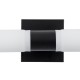 GLOBOSTAR® ANAIS 60408 Μοντέρνο Φωτιστικό Τοίχου - Απλίκα Καθρέπτη Μπάνιου με Ντουί 2 x G9 AC 220-240V IP44 - Μαύρο Ματ & Λευκό - Μ34 x Π12 x Υ11cm
