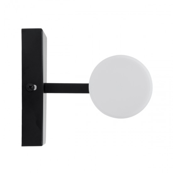 GLOBOSTAR® ANAIS 60408 Μοντέρνο Φωτιστικό Τοίχου - Απλίκα Καθρέπτη Μπάνιου με Ντουί 2 x G9 AC 220-240V IP44 - Μαύρο Ματ & Λευκό - Μ34 x Π12 x Υ11cm