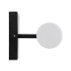 GLOBOSTAR® ANAIS 60408 Μοντέρνο Φωτιστικό Τοίχου - Απλίκα Καθρέπτη Μπάνιου με Ντουί 2 x G9 AC 220-240V IP44 - Μαύρο Ματ & Λευκό - Μ34 x Π12 x Υ11cm