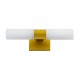 GLOBOSTAR® ANAIS 60409 Μοντέρνο Φωτιστικό Τοίχου - Απλίκα Καθρέπτη Μπάνιου με Ντουί 2 x G9 AC 220-240V IP44 - Χρυσό Βούρτσας & Λευκό - Μ34 x Π12 x Υ11cm