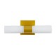 GLOBOSTAR® ANAIS 60409 Μοντέρνο Φωτιστικό Τοίχου - Απλίκα Καθρέπτη Μπάνιου με Ντουί 2 x G9 AC 220-240V IP44 - Χρυσό Βούρτσας & Λευκό - Μ34 x Π12 x Υ11cm