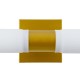 GLOBOSTAR® ANAIS 60409 Μοντέρνο Φωτιστικό Τοίχου - Απλίκα Καθρέπτη Μπάνιου με Ντουί 2 x G9 AC 220-240V IP44 - Χρυσό Βούρτσας & Λευκό - Μ34 x Π12 x Υ11cm