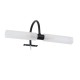 GLOBOSTAR® FLORA 60412 Μοντέρνο Φωτιστικό Τοίχου - Απλίκα Καθρέπτη Μπάνιου με Ντουί 2 x G9 AC 220-240V Αδιάβροχο IP44 - Μαύρο Ματ - Μ31 x Π13 x Υ12cm