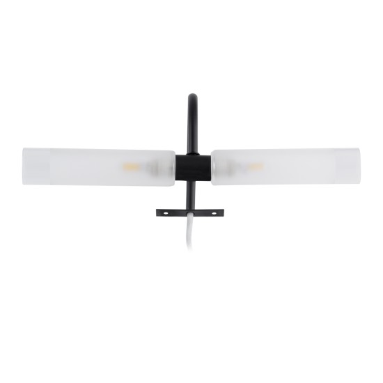 GLOBOSTAR® FLORA 60412 Μοντέρνο Φωτιστικό Τοίχου - Απλίκα Καθρέπτη Μπάνιου με Ντουί 2 x G9 AC 220-240V Αδιάβροχο IP44 - Μαύρο Ματ - Μ31 x Π13 x Υ12cm GLOBOSTAR® FLORA 60412 Μοντέρνο Φωτιστικό Τοίχου - Απλίκα Καθρέπτη Μπάνιου με Ντουί 2 x G9 AC 220-240V Αδιάβροχο IP44 - Μαύρο Ματ - Μ31 x Π13 x Υ12cm
