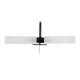 GLOBOSTAR® FLORA 60412 Μοντέρνο Φωτιστικό Τοίχου - Απλίκα Καθρέπτη Μπάνιου με Ντουί 2 x G9 AC 220-240V Αδιάβροχο IP44 - Μαύρο Ματ - Μ31 x Π13 x Υ12cm