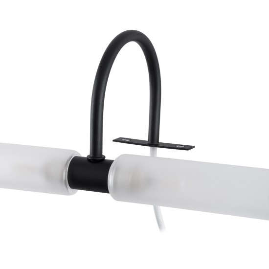 GLOBOSTAR® FLORA 60412 Μοντέρνο Φωτιστικό Τοίχου - Απλίκα Καθρέπτη Μπάνιου με Ντουί 2 x G9 AC 220-240V Αδιάβροχο IP44 - Μαύρο Ματ - Μ31 x Π13 x Υ12cm