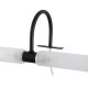 GLOBOSTAR® FLORA 60412 Μοντέρνο Φωτιστικό Τοίχου - Απλίκα Καθρέπτη Μπάνιου με Ντουί 2 x G9 AC 220-240V Αδιάβροχο IP44 - Μαύρο Ματ - Μ31 x Π13 x Υ12cm