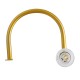 GLOBOSTAR® FLORA 60413 Μοντέρνο Φωτιστικό Τοίχου - Απλίκα Καθρέπτη Μπάνιου με Ντουί 2 x G9 AC 220-240V IP44 - Χρυσό & Λευκό - Μ31 x Π13 x Υ12cm