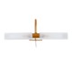 GLOBOSTAR® FLORA 60415 Μοντέρνο Φωτιστικό Τοίχου - Απλίκα Καθρέπτη Μπάνιου με Ντουί 2 x G9 AC 220-240V IP44 - Χάλκινο & Λευκό - Μ31 x Π13 x Υ12cm