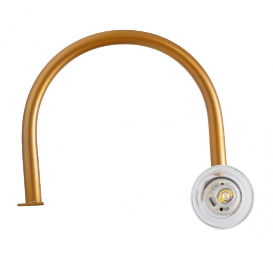 GLOBOSTAR® FLORA 60415 Μοντέρνο Φωτιστικό Τοίχου - Απλίκα Καθρέπτη Μπάνιου με Ντουί 2 x G9 AC 220-240V IP44 - Χάλκινο & Λευκό - Μ31 x Π13 x Υ12cm