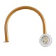 GLOBOSTAR® FLORA 60415 Μοντέρνο Φωτιστικό Τοίχου - Απλίκα Καθρέπτη Μπάνιου με Ντουί 2 x G9 AC 220-240V IP44 - Χάλκινο & Λευκό - Μ31 x Π13 x Υ12cm