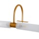 GLOBOSTAR® FLORA 60415 Μοντέρνο Φωτιστικό Τοίχου - Απλίκα Καθρέπτη Μπάνιου με Ντουί 2 x G9 AC 220-240V IP44 - Χάλκινο & Λευκό - Μ31 x Π13 x Υ12cm