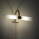 GLOBOSTAR® FLORA 60415 Μοντέρνο Φωτιστικό Τοίχου - Απλίκα Καθρέπτη Μπάνιου με Ντουί 2 x G9 AC 220-240V IP44 - Χάλκινο & Λευκό - Μ31 x Π13 x Υ12cm