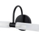 GLOBOSTAR® PAOLA 60416 Μοντέρνο Φωτιστικό Τοίχου - Απλίκα Καθρέπτη Μπάνιου με Ντουί 2 x G9 AC 220-240V Αδιάβροχο IP44 - Μαύρο Ματ & Λευκό - Μ31 x Π16 x Υ15cm