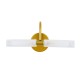 GLOBOSTAR® PAOLA 60417 Μοντέρνο Φωτιστικό Τοίχου - Απλίκα Καθρέπτη Μπάνιου με Ντουί 2 x G9 AC 220-240V IP44 - Χρυσό Βούρτσας & Λευκό - Μ31 x Π16 x Υ15cm