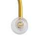 GLOBOSTAR® PAOLA 60417 Μοντέρνο Φωτιστικό Τοίχου - Απλίκα Καθρέπτη Μπάνιου με Ντουί 2 x G9 AC 220-240V IP44 - Χρυσό Βούρτσας & Λευκό - Μ31 x Π16 x Υ15cm