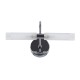 GLOBOSTAR® PAOLA 60418 Μοντέρνο Φωτιστικό Τοίχου - Απλίκα Καθρέπτη Μπάνιου με Ντουί 2 x G9 AC 220-240V IP44 - Νίκελ Χρώμιο - Μ31 x Π16 x Υ15cm