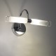 GLOBOSTAR® PAOLA 60418 Μοντέρνο Φωτιστικό Τοίχου - Απλίκα Καθρέπτη Μπάνιου με Ντουί 2 x G9 AC 220-240V IP44 - Νίκελ Χρώμιο - Μ31 x Π16 x Υ15cm