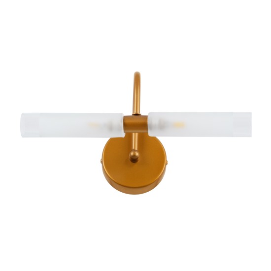 GLOBOSTAR® PAOLA 60419 Μοντέρνο Φωτιστικό Τοίχου - Απλίκα Καθρέπτη Μπάνιου με Ντουί 2 x G9 AC 220-240V Αδιάβροχο IP44 - Χάλκινο & Λευκό - Μ31 x Π16 x Υ15cm GLOBOSTAR® PAOLA 60419 Μοντέρνο Φωτιστικό Τοίχου - Απλίκα Καθρέπτη Μπάνιου με Ντουί 2 x G9 AC 220-240V Αδιάβροχο IP44 - Χάλκινο & Λευκό - Μ31 x Π16 x Υ15cm