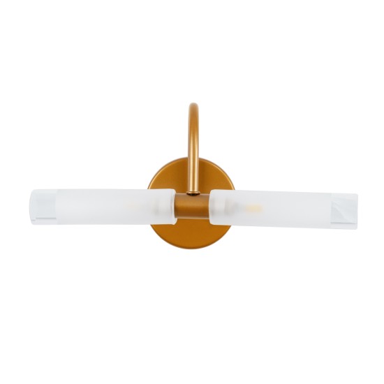 GLOBOSTAR® PAOLA 60419 Μοντέρνο Φωτιστικό Τοίχου - Απλίκα Καθρέπτη Μπάνιου με Ντουί 2 x G9 AC 220-240V Αδιάβροχο IP44 - Χάλκινο & Λευκό - Μ31 x Π16 x Υ15cm GLOBOSTAR® PAOLA 60419 Μοντέρνο Φωτιστικό Τοίχου - Απλίκα Καθρέπτη Μπάνιου με Ντουί 2 x G9 AC 220-240V Αδιάβροχο IP44 - Χάλκινο & Λευκό - Μ31 x Π16 x Υ15cm