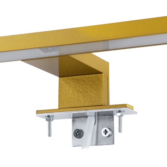 GLOBOSTAR® NINA 60421 Μοντέρνο Φωτιστικό Τοίχου - Απλίκα Καθρέπτη Μπάνιου LED 12W 1400lm 120° AC 220-240V Αδιάβροχο IP44 Φυσικό Λευκό 4500K - Lumileds SMD Chip & TÜV SÜD Driver - Σατινέ Χρυσό Βούρτσας - Μ60 x Π10.5 x Υ4cm - 3 Χρόνια Εγγύηση GLOBOSTAR® NINA 60421 Μοντέρνο Φωτιστικό Τοίχου - Απλίκα Καθρέπτη Μπάνιου LED 12W 1400lm 120° AC 220-240V Αδιάβροχο IP44 Φυσικό Λευκό 4500K - Lumileds SMD Chip & TÜV SÜD Driver - Σατινέ Χρυσό Βούρτσας - Μ60 x Π10.5 x Υ4cm - 3 Χρόνια Εγγύηση