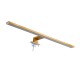 GLOBOSTAR® NINA 60423 Μοντέρνο Φωτιστικό Τοίχου - Απλίκα Καθρέπτη Μπάνιου LED 12W 1400lm 120° AC 220-240V IP44 Φυσικό Λευκό 4500K - Lumileds SMD Chip & TÜV SÜD Driver - Χρυσό Βούρτσας - Μ60 x Π10.5 x Υ4cm - 3 Χρόνια Εγγύηση