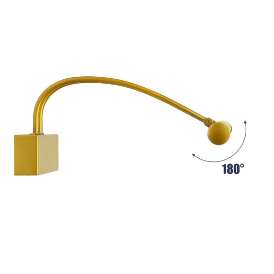 GLOBOSTAR® LAURA 60425 Μοντέρνο Φωτιστικό Τοίχου - Απλίκα Καθρέπτη Μπάνιου LED 12W 1400lm 120° AC 220-240V IP44 Φυσικό Λευκό 4500K - Lumileds SMD Chip & TÜV SÜD Driver - Χρυσό Βούρτσας - Μ60 x Π27 x Υ13cm - 3 Χρόνια Εγγύηση GLOBOSTAR® LAURA 60425 Μοντέρνο Φωτιστικό Τοίχου - Απλίκα Καθρέπτη Μπάνιου LED 12W 1400lm 120° AC 220-240V IP44 Φυσικό Λευκό 4500K - Lumileds SMD Chip & TÜV SÜD Driver - Χρυσό Βούρτσας - Μ60 x Π27 x Υ13cm - 3 Χρόνια Εγγύηση