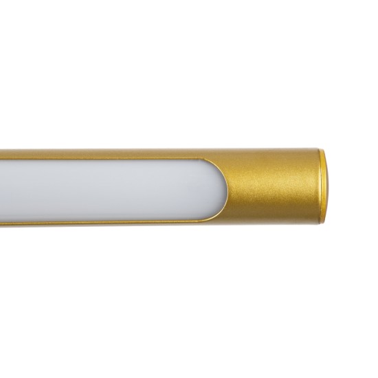 GLOBOSTAR® LAURA 60425 Μοντέρνο Φωτιστικό Τοίχου - Απλίκα Καθρέπτη Μπάνιου LED 12W 1400lm 120° AC 220-240V IP44 Φυσικό Λευκό 4500K - Lumileds SMD Chip & TÜV SÜD Driver - Χρυσό Βούρτσας - Μ60 x Π27 x Υ13cm - 3 Χρόνια Εγγύηση GLOBOSTAR® LAURA 60425 Μοντέρνο Φωτιστικό Τοίχου - Απλίκα Καθρέπτη Μπάνιου LED 12W 1400lm 120° AC 220-240V IP44 Φυσικό Λευκό 4500K - Lumileds SMD Chip & TÜV SÜD Driver - Χρυσό Βούρτσας - Μ60 x Π27 x Υ13cm - 3 Χρόνια Εγγύηση