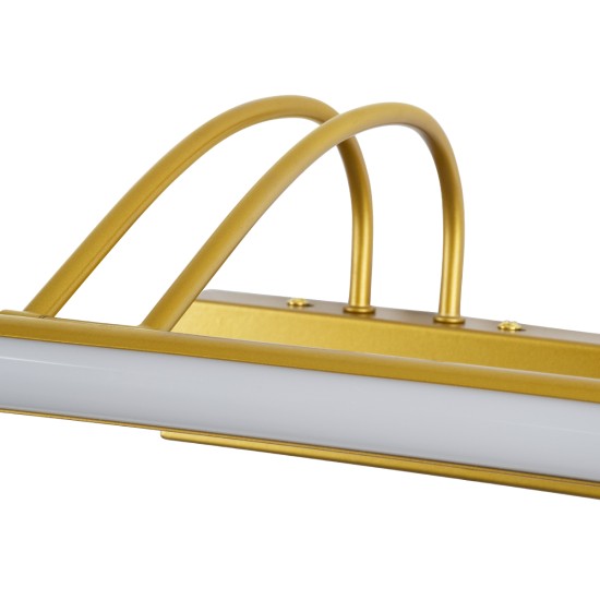 GLOBOSTAR® LAURA 60425 Μοντέρνο Φωτιστικό Τοίχου - Απλίκα Καθρέπτη Μπάνιου LED 12W 1400lm 120° AC 220-240V IP44 Φυσικό Λευκό 4500K - Lumileds SMD Chip & TÜV SÜD Driver - Χρυσό Βούρτσας - Μ60 x Π27 x Υ13cm - 3 Χρόνια Εγγύηση GLOBOSTAR® LAURA 60425 Μοντέρνο Φωτιστικό Τοίχου - Απλίκα Καθρέπτη Μπάνιου LED 12W 1400lm 120° AC 220-240V IP44 Φυσικό Λευκό 4500K - Lumileds SMD Chip & TÜV SÜD Driver - Χρυσό Βούρτσας - Μ60 x Π27 x Υ13cm - 3 Χρόνια Εγγύηση
