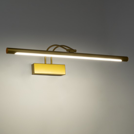 GLOBOSTAR® LAURA 60425 Μοντέρνο Φωτιστικό Τοίχου - Απλίκα Καθρέπτη Μπάνιου LED 12W 1400lm 120° AC 220-240V IP44 Φυσικό Λευκό 4500K - Lumileds SMD Chip & TÜV SÜD Driver - Χρυσό Βούρτσας - Μ60 x Π27 x Υ13cm - 3 Χρόνια Εγγύηση GLOBOSTAR® LAURA 60425 Μοντέρνο Φωτιστικό Τοίχου - Απλίκα Καθρέπτη Μπάνιου LED 12W 1400lm 120° AC 220-240V IP44 Φυσικό Λευκό 4500K - Lumileds SMD Chip & TÜV SÜD Driver - Χρυσό Βούρτσας - Μ60 x Π27 x Υ13cm - 3 Χρόνια Εγγύηση