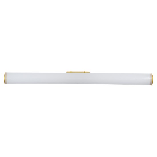 GLOBOSTAR® MABEL 60429 Μοντέρνο Φωτιστικό Τοίχου - Απλίκα Καθρέπτη Μπάνιου LED 12W 1400lm 270° AC 220-240V Αδιάβροχο IP44 Φυσικό Λευκό 4500K - Lumileds SMD Chip & TÜV SÜD Driver - Σατινέ Χρυσό Βούρτσας - Μ60 x Π10 x Υ5cm - 3 Χρόνια Εγγύηση