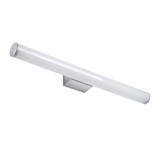 GLOBOSTAR® MABEL 60430 Μοντέρνο Φωτιστικό Τοίχου - Απλίκα Καθρέπτη Μπάνιου LED 12W 1400lm 240° AC 220-240V IP44 Φυσικό Λευκό 4500K - Lumileds SMD Chip & TÜV SÜD Driver - Νίκελ Χρώμιο - Μ60 x Π10 x Υ5cm - 3 Χρόνια Εγγύηση