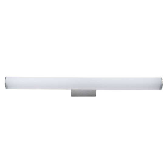 GLOBOSTAR® MABEL 60430 Μοντέρνο Φωτιστικό Τοίχου - Απλίκα Καθρέπτη Μπάνιου LED 12W 1400lm 240° AC 220-240V IP44 Φυσικό Λευκό 4500K - Lumileds SMD Chip & TÜV SÜD Driver - Νίκελ Χρώμιο - Μ60 x Π10 x Υ5cm - 3 Χρόνια Εγγύηση