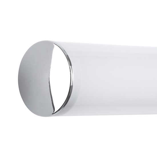 GLOBOSTAR® MABEL 60430 Μοντέρνο Φωτιστικό Τοίχου - Απλίκα Καθρέπτη Μπάνιου LED 12W 1400lm 240° AC 220-240V IP44 Φυσικό Λευκό 4500K - Lumileds SMD Chip & TÜV SÜD Driver - Νίκελ Χρώμιο - Μ60 x Π10 x Υ5cm - 3 Χρόνια Εγγύηση