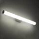 GLOBOSTAR® MABEL 60430 Μοντέρνο Φωτιστικό Τοίχου - Απλίκα Καθρέπτη Μπάνιου LED 12W 1400lm 240° AC 220-240V IP44 Φυσικό Λευκό 4500K - Lumileds SMD Chip & TÜV SÜD Driver - Νίκελ Χρώμιο - Μ60 x Π10 x Υ5cm - 3 Χρόνια Εγγύηση
