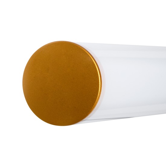 GLOBOSTAR® MABEL 60431 Μοντέρνο Φωτιστικό Τοίχου - Απλίκα Καθρέπτη Μπάνιου LED 12W 1400lm 270° AC 220-240V IP44 Φυσικό Λευκό 4500K - Lumileds SMD Chip & TÜV SÜD Driver - Χάλκινο - Μ60 x Π10 x Υ5cm - 3 Χρόνια Εγγύηση