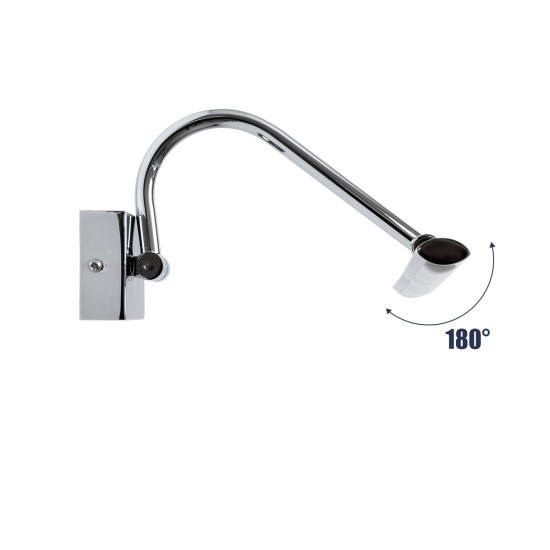 GLOBOSTAR® MIRA 60434 Μοντέρνο Φωτιστικό Τοίχου - Απλίκα Καθρέπτη Μπάνιου LED 12W 1400lm 120° AC 220-240V IP44 Φυσικό Λευκό 4500K - Lumileds SMD Chip & TÜV SÜD Driver - Νίκελ Χρώμιο - Μ60 x Π20 x Υ13cm - 3 Χρόνια Εγγύηση GLOBOSTAR® MIRA 60434 Μοντέρνο Φωτιστικό Τοίχου - Απλίκα Καθρέπτη Μπάνιου LED 12W 1400lm 120° AC 220-240V IP44 Φυσικό Λευκό 4500K - Lumileds SMD Chip & TÜV SÜD Driver - Νίκελ Χρώμιο - Μ60 x Π20 x Υ13cm - 3 Χρόνια Εγγύηση