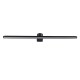 GLOBOSTAR® MEGAN 60448 Μοντέρνο Φωτιστικό Τοίχου - Απλίκα Καθρέπτη Μπάνιου LED 12W 1400lm 120° AC 220-240V IP44 Φυσικό Λευκό 4500K - Lumileds SMD Chip & TÜV SÜD Driver - Μαύρο Ματ - Μ60 x Π12 x Υ4cm - 3 Χρόνια Εγγύηση
