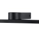 GLOBOSTAR® MEGAN 60448 Μοντέρνο Φωτιστικό Τοίχου - Απλίκα Καθρέπτη Μπάνιου LED 12W 1400lm 120° AC 220-240V IP44 Φυσικό Λευκό 4500K - Lumileds SMD Chip & TÜV SÜD Driver - Μαύρο Ματ - Μ60 x Π12 x Υ4cm - 3 Χρόνια Εγγύηση