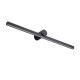GLOBOSTAR® ROSA 60450 Μοντέρνο Φωτιστικό Τοίχου - Απλίκα Καθρέπτη Μπάνιου LED 12W 1400lm 120° AC 220-240V IP20 Φυσικό Λευκό 4500K - Lumileds SMD Chip & TÜV SÜD Driver - Μαύρο Ματ - Μ60 x Π15 x Υ7cm - 3 Χρόνια Εγγύηση
