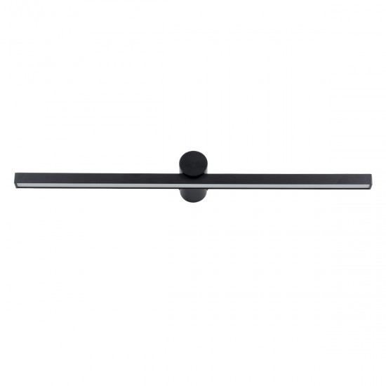 GLOBOSTAR® ROSA 60450 Μοντέρνο Φωτιστικό Τοίχου - Απλίκα Καθρέπτη Μπάνιου LED 12W 1400lm 120° AC 220-240V IP20 Φυσικό Λευκό 4500K - Lumileds SMD Chip & TÜV SÜD Driver - Μαύρο Ματ - Μ60 x Π15 x Υ7cm - 3 Χρόνια Εγγύηση
