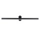 GLOBOSTAR® ROSA 60450 Μοντέρνο Φωτιστικό Τοίχου - Απλίκα Καθρέπτη Μπάνιου LED 12W 1400lm 120° AC 220-240V IP20 Φυσικό Λευκό 4500K - Lumileds SMD Chip & TÜV SÜD Driver - Μαύρο Ματ - Μ60 x Π15 x Υ7cm - 3 Χρόνια Εγγύηση