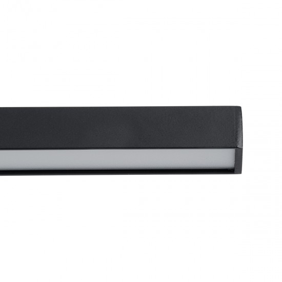 GLOBOSTAR® ROSA 60450 Μοντέρνο Φωτιστικό Τοίχου - Απλίκα Καθρέπτη Μπάνιου LED 12W 1400lm 120° AC 220-240V IP20 Φυσικό Λευκό 4500K - Lumileds SMD Chip & TÜV SÜD Driver - Μαύρο Ματ - Μ60 x Π15 x Υ7cm - 3 Χρόνια Εγγύηση