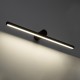 GLOBOSTAR® ROSA 60450 Μοντέρνο Φωτιστικό Τοίχου - Απλίκα Καθρέπτη Μπάνιου LED 12W 1400lm 120° AC 220-240V IP20 Φυσικό Λευκό 4500K - Lumileds SMD Chip & TÜV SÜD Driver - Μαύρο Ματ - Μ60 x Π15 x Υ7cm - 3 Χρόνια Εγγύηση