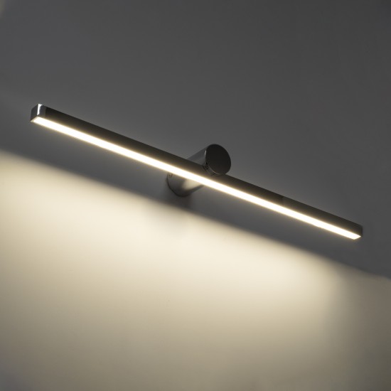 GLOBOSTAR® ROSA 60451 Μοντέρνο Φωτιστικό Τοίχου - Απλίκα Καθρέπτη Μπάνιου LED 12W 1400lm 120° AC 220-240V IP44 Φυσικό Λευκό 4500K - Lumileds SMD Chip & TÜV SÜD Driver - Νίκελ Χρώμιο - Μ60 x Π15 x Υ7cm - 3 Χρόνια Εγγύηση GLOBOSTAR® ROSA 60451 Μοντέρνο Φωτιστικό Τοίχου - Απλίκα Καθρέπτη Μπάνιου LED 12W 1400lm 120° AC 220-240V IP44 Φυσικό Λευκό 4500K - Lumileds SMD Chip & TÜV SÜD Driver - Νίκελ Χρώμιο - Μ60 x Π15 x Υ7cm - 3 Χρόνια Εγγύηση