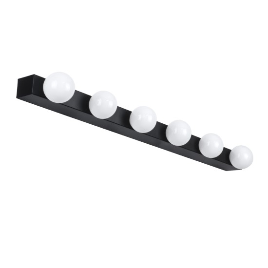 GLOBOSTAR® BELLA 60452 Μοντέρνο Φωτιστικό Τοίχου - Απλίκα Καθρέπτη Μπάνιου LED 18W 2052lm 300° AC 220-240V IP44 Φυσικό Λευκό 4500K - Bridgelux COB Chip & TÜV SÜD Driver - Μαύρο Ματ & Λευκό - Μ70 x Π11 x Υ6cm - 3 Χρόνια Εγγύηση
